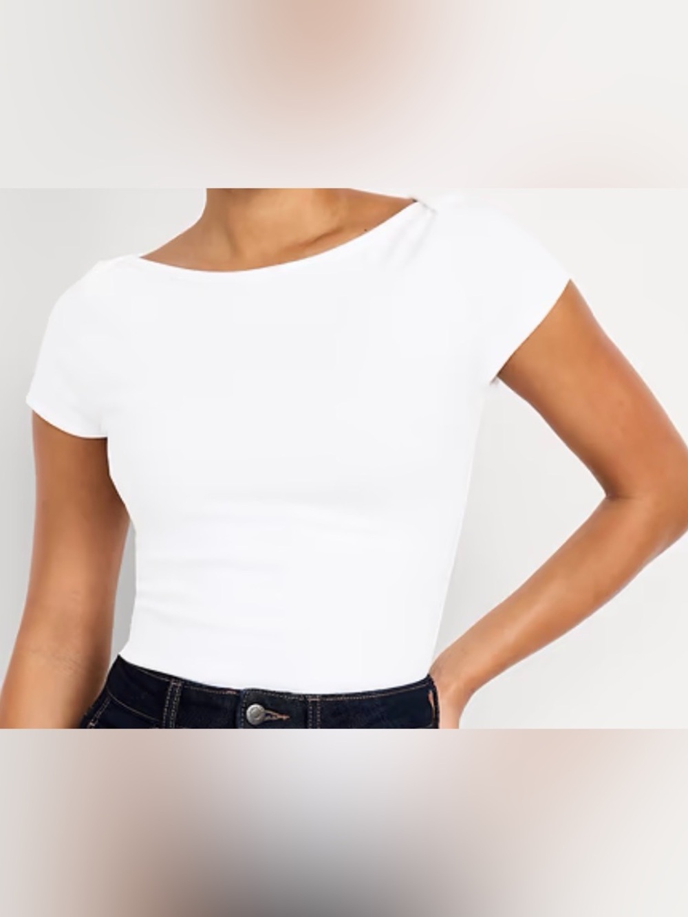 Boatneck White Shirt NWT